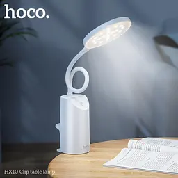 Настільна лампа Hoco HX10 Clip Table Lamp White - мініатюра 7