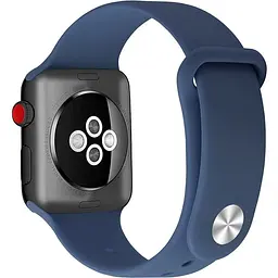 Ремінець Uwatch Silicone Strap for Apple Watch 42/44 mm Ocean Blue - мініатюра 2