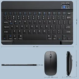 Бездротовий комплект Primo NB03 Bluetooth клавіатура і мишка - Black - мініатюра 8