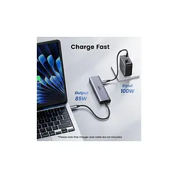 Концентратор Ugreen USB-C to HDMI + 2xUSB 3.2 + 2xUSB-C 3.2 + PD CM511 gray (35999) - мініатюра 4