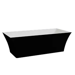 Ванна окремостояча матова Amidicon Sparta 173x73 чорна з литого каменю SPARTA_173_BLACK_MAT, Чорний матовий - мініатюра 8