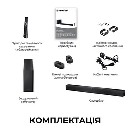 Саундбар Sharp HT-SBW310 Black - мініатюра 11
