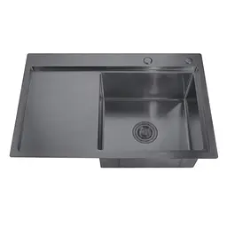 Кухонна мийка Zerix ZH7849R-215 Nano-Black MX1592, Графит