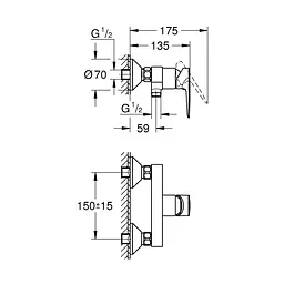 Змішувач для душу Grohe QuickFix StartEdge 24197001, Хром - мініатюра 2