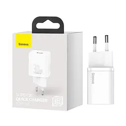 МЗП Baseus Super Si quick charger IC 30W EU Белый - миниатюра 2