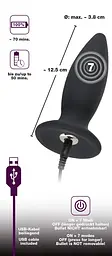 Анальна пробка Black Velvets Recharge Plug M Orion 42-05928030000 23684 - мініатюра 4