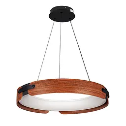 Сучасна підвісна LED-люстра Levistella 781P3958 (580) DWD темне дерево 84W з пультом