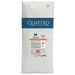 Корм Quattro Cat Sterilized Beef для стерилізованих котів з яловичиною 15 кг