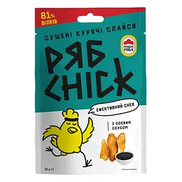 Набір слайсів курячих РябChick сушені з соєвим соусом 90 г (3 шт. х 30 г) - мініатюра 2