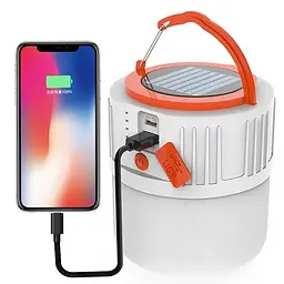 Кемпінговий ліхтар (лампа) TM-B42 на сонячних батареях + Power bank - мініатюра 7