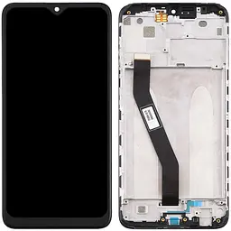 Дисплей Xiaomi Redmi 8/Redmi 8A чорний, оригінал PRC, з рамкою, зі шлейфом датчика освітленості