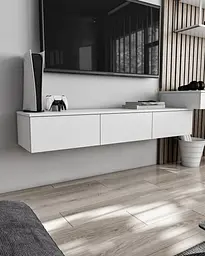 Підвісна ТБ тумба Moreli Т-221 Ш1500/В242/Г360 мм Білий