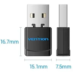 Адаптер WiFi Vention 2.4GHz/5GHz 150/433 Мбіт/с, USB - мініатюра 3