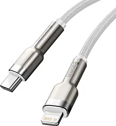 Кабель Baseus Cafule Metal USB-C - Lightning (M/M), 1 м Білий (6953156202078) - мініатюра 2