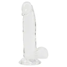 Прозрачный фаллоимитатор на присоске Addiction Crystal 8″, 20.3 см + вибропуля в подарок