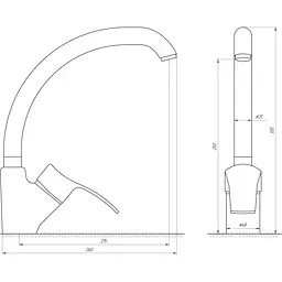 Змішувач для кухні Globus Lux QUEENSLAND GLQU-103S-BIG - мініатюра 4