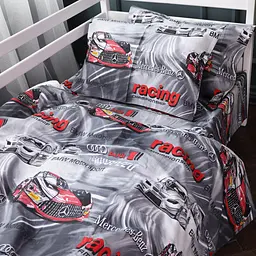 Підковдра MirSon Ranforce Elite Motospin 110x140 см сіро-червона (2200011705385)