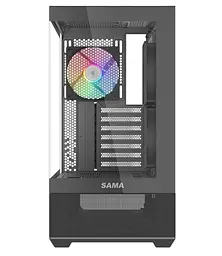 Корпус SAMA V40 без БЖ (V40-BKADA6X1-GL) Black - мініатюра 3