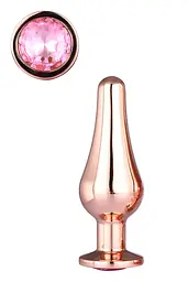 Анальна пробка Gleaming Love Gold Pleasure Plug S, 9 см (рожевий) - мініатюра 2