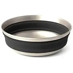 Миска складна Sea To Summit Detour Stainless Steel Collapsible Bowl L Beluga Black (1033-STS ACK039011-060105)