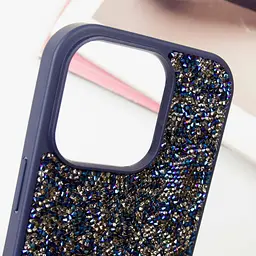 Чохол TPU Bling World Rock Diamond для Apple iPhone 12 Pro/12, 6.1 Синій - мініатюра 4
