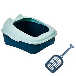 Туалет для котів із лопаткою Derby Plastic Cat Litter Box зелений 51 х 41 х 30 см