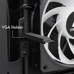 Корпус Chieftec VISTA GT-01B-OP 3x120mm A-RGB, ATX, без Блок живлення, Чорний - мініатюра 10