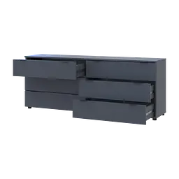 Комод Doros Рон 9 Графіт 6 Шухлядок 160х38х62 (41516176) - мініатюра 3