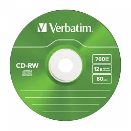 Диск CD Verbatim CD-RW 700Mb 12X SlimBox 5шт Color (43167) - мініатюра 5