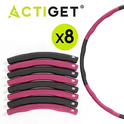 Обруч для талії Actiget (хулахуп) м'який, складний 88 см 1 кг ACT0132 Grey/Pink - мініатюра 5
