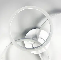 Стельова LED люстра в білому кольорі на 3 кільця Line.F A 8008/3 WH - мініатюра 6
