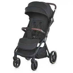 Дитяча прогулянкова коляска BEYA Black до 22 кг PU колеса 17,5/22,5 см чохол чорний (ME 1127-G)