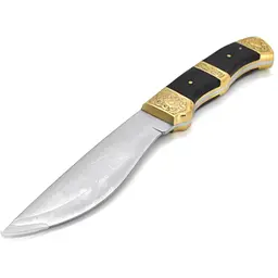Ніж для кемпінгу SC-8114, Steel + black wood, Чохол