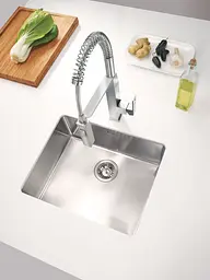 Змішувач для кухні з силіконовим виливом Grohe Eurocube 31395DC0, Нержавіюча сталь - мініатюра 3