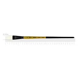 Пензель щетина плоска AMBER 2306F №10 довга ручка ROSA - мініатюра 1