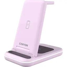 Зарядний пристрій Canyon WS-304 3 в 1 QI Iced Pink (CNS-WCS304IP)