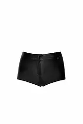 Шортики Noir Handmade F318 Wild, L, black, під латекс, крокодиловий принт, з доступом - мініатюра 5