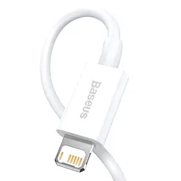 USB кабель Baseus Superior Series Fast Charging Data Cable USB to iP 2.4A 0.25m білий CALYS-02 - мініатюра 4