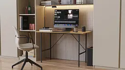 Стіл письмовий Line Тайм Ferrum-decor 750x1000x500 Чорний метал ДСП Дуб Артізан 16 мм (FRD-104869) - мініатюра 2