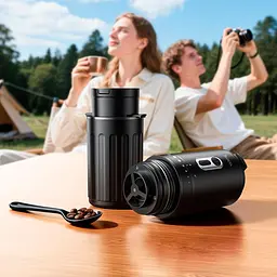 Портативна кавомашина HOCO HX80 15W на акумуляторі 1300 mAh Portable all-in-one coffee machine - мініатюра 8