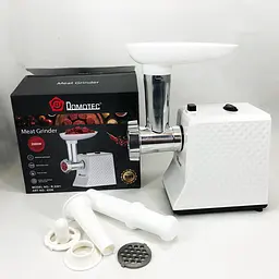 М'ясорубка електрична domotec r3391 2000 Вт, компактна м'ясорубка для дому, м'ясорубка 3 в 1 - мініатюра 2