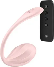 Смарт-віброяйце Satisfyer Ribbed Petal Connect App Rose, керування зі смартфона, пульт ДК - мініатюра 2