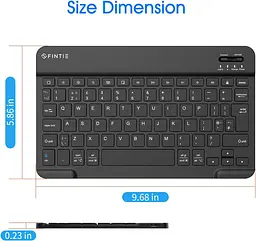 Компактна Bluetooth клавіатура FINTIE 10" для планшетів iOS та Android, німецька розкладка - мініатюра 2