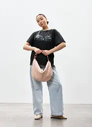 Жіноча сумка Sambag Bag-glove пудрова 50 х 28 х 5 см (53400066) - мініатюра 5