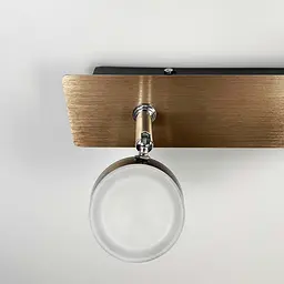 Коричневе LED бра Line F із двома регулюючими точками світла 32х14 см Арт. 8358/2 BCoffee - мініатюра 5