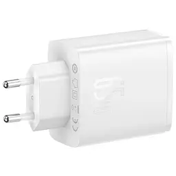 МЗП Baseus Cube Pro Fast Charger PD65W (1USB-A/2C) (P10111404) Moon White - мініатюра 3