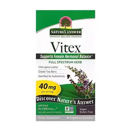 Трави Nature's Answer Вітекс, 40 мг, Vitex, Agnus-Castus Chaste Tree Berry, 90 вегетаріанських кав. (NTA-16354) - мініатюра 2