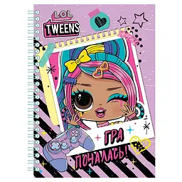 Скетчбук А5 L.O.L. Surprise! Tweens фіолетовий 96 аркушів (124659)