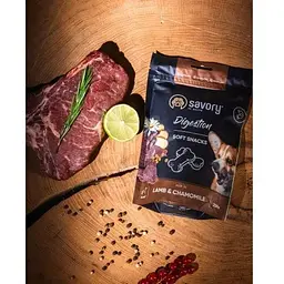М'які ласощі Savory для покращення травлення собак, ягня та ромашка 200 г - мініатюра 5