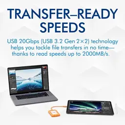 Накопичувач SSD USB Type-C 2TB Rugged Mini LaCie (STMF2000400) - мініатюра 6